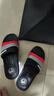 回力韩版凉拖鞋拼接情侣款浴室居家用时尚软底拖鞋HL333360黑红44码 实拍图