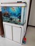 森森（SUNSUN）大型鱼缸底过滤水族箱客厅家用落地玻璃生态金鱼缸 超白款升级底滤 0.8米长35cm宽（黑白可选） 实拍图