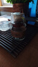 然也玻璃茶杯子胡桃木隔热品茗杯办公室喝水杯白色150mlAB-01 实拍图