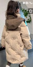 G.duck小黄鸭女童羽绒棉服2025冬新款儿童加厚棉袄中大童冬季中长款外套 卡其色 160 实拍图