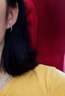 蔓笙纯S999足银耳环女2025新款耳圈男防闭塞不易过敏养耳洞学生银耳饰 999足银耳环12MM【单只】 实拍图