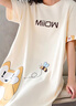 猫人（MiiOW）【防螨抗菌纯棉】睡裙女士睡衣可爱猫人印花家居服七夕礼物送女友 实拍图