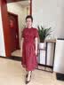 俞兆林（YUZHAOLIN）中高考旗开得胜旗袍妈妈夏装连衣裙2026新款喜婆婆婚宴装礼服裙子 FlvX8561566 红色 2XL （建 议105-120斤） 实拍图