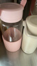 北鼎（Buydeem）泡茶随手杯 茶水分离家用耐高温玻璃杯便携办公水杯节日送礼 【猪猪粉】畅快饮|茶水分离630ml 实拍图