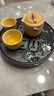 苏氏陶瓷（SUSHI CERAMICS）办公家居简易茶盘高山流水陶瓷茶盘 直径25.5cm 实拍图