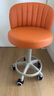 北风之恋吧台椅升降椅高脚凳酒吧椅前台收银台椅子美容旋转椅家用化妆凳子 橘色靠背【米白架-超静音轮】 实拍图