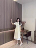 棉致日系文艺学院风连衣裙女夏季2025新款小清新气质淑女收腰显瘦长裙 B2819黄色【高品质46.5】 L 110-125斤 实拍图