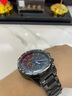 梭伦（SOLLEN）十大品牌名表手表男士全自动多功能机械表防水国表送男友生日礼物 黑面蓝钉608【加强升级版】 终身质保 实拍图