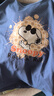 史努比（SNOOPY）男女童短袖t恤牛仔裤两件套儿童短袖套装  靛蓝格子+深蓝努比 140 实拍图