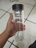 苏泊尔（SUPOR）双层玻璃杯茶水分离办公泡茶杯车载水杯礼盒 抗菌茶滤 400ml 实拍图
