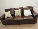 方寸毫厘美式真皮沙发头层牛皮复古乡村客厅家具大小户型组合巴顿沙发 头层牛皮真皮巴顿沙发三人位(舒适海绵款 软硬适中)热销 实拍图