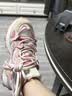图瓦西厚底阿甘鞋女2026春季新款粉色透网丑萌小个子增高休闲运动老爹鞋 粉红色 网面 37 (235mm) 实拍图