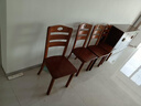 皇家故事   实木餐桌椅组合中式可伸缩餐桌桌子一桌六椅饭桌餐厅家具 胡桃色 1.38m 一桌四椅 实拍图