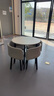星辰佰邦简约洽谈桌椅组合商铺店面小圆桌办公室商务休息会客接待休闲桌椅 仿白石圆桌+浅灰皮椅 实拍图