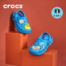 CROCS卡骆驰贝雅儿童洞洞鞋男女童户外包头沙滩鞋拖鞋/207013/207012 海蓝-456 35 (215mm) 实拍图