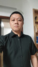 啄木鸟（TUCANO）短袖衬衫男士夏季抗皱免烫衬衣商务休闲百搭上衣男装 黑色 XL 实拍图
