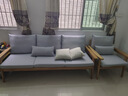 林氏家居北欧风实木布艺沙发小户型客厅直排木质制家具PK4K 实拍图