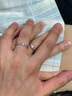 唯一（Winy）莫桑钻戒999纯银情侣戒指对戒男女求订婚戒送女朋友老婆生日礼物 实拍图