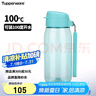 特百惠（Tupperware）乐趣550ML塑料杯夏季男女学生便携运动水杯子大容量双饮口 碧海蓝 实拍图
