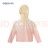 aqpa【UPF50+】儿童防晒衣防晒服儿童外套冰丝凉感透气速干 桃子乐园 （黑胶帽檐） 110 实拍图
