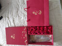 白水牛角梳天然纯七夕情人节母亲节礼物盒套装结婚梳子520送女生老婆生日礼物 牛角叶子梳-女神玫瑰礼盒 实拍图