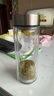 希诺（HEENOOR）抗菌玻璃杯双层隔热办公车载水杯男高档钛杯泡茶杯子XN-9303KT 实拍图