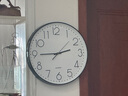 挂钟客厅钟表简约北欧时尚家用时钟挂表现代创意个性石英钟新款 白底黑边 16英寸 直径40厘米（客厅更大气） 实拍图