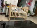 优乐博（ULOP）婴儿床实木无漆宝宝床婴儿拼接床可移动多功能新生儿bb床 床围5件套+椰棕床垫+蚊帐+护理台 实拍图