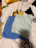 全棉时代儿童7A网眼抗菌里裆弹力平角裤 托帕蓝+浅银灰+杉林绿（蓝腰带） 实拍图