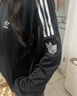 adidas经典复古三条纹双拉链宽松夹克外套男女秋季阿迪达斯三叶草 黑色   S 实拍图