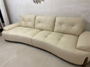 全友家居 奶油风家具真皮沙发大户型实木脚头层牛皮艺沙发四人位沙发 实拍图