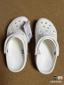 卡骆驰crocs洞洞鞋贝雅卡骆班轻便耐磨一脚蹬休闲鞋|205089 白/深蓝-126 43 (270mm) 实拍图
