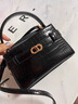 CHARLES&KEITH鳄鱼纹凯莉包手提斜挎婚包包女包生日礼物CK2-50270880-1 Black黑色 S 实拍图