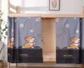 学生宿舍遮光单人床帘下铺下桌帘专用窗帘寝室桌帘床遮挡帘子床围 蝶花兔【特价款】 2m长*1.15m高【床帘1片】挡正面 实拍图