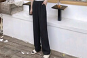 翊尚美黑色西装裤子女夏季2025新款通勤职业直筒小个子宽松休闲阔腿裤 实拍图
