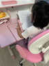 忆瞳儿童学习桌椅套装多功能可升降高中小学生家用书桌椅子写字课桌 卡通Pro粉+楹木高书架+追背椅 实拍图