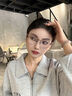 明月镜片 眼镜架全框超轻钛光学眼镜框女配镜高清防蓝光近视眼镜36049 C3玫瑰金 实拍图