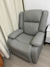 小米明珠多功能沙发电动按摩客厅单人小型太空沙发舱摇摇椅懒人休闲旋转椅 猫爪皮浅灰色-电动坐躺+转摇 实拍图