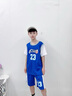 G.DUCKKIDS童装男童篮球服套装2024新款儿童夏装两件套夏季大童运动速干衣服 23号蓝色 150码建议身高140-150年龄11-12 实拍图