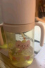 小土豆（potato）PPSU吸管奶瓶一岁以上大宝宝带手柄重力球吸嘴330ml 奶油白 实拍图