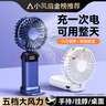 COZA【金榜推荐】手持小风扇迷你便捷折叠支架usb风扇桌面挂脖式户外学生宿舍办公室充电随身小电扇 轻奢蓝丨可用6天丨5档强风丨智能数显丨带底座挂绳 实拍图