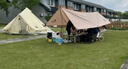 小魔户外天幕露营装备 大型加厚便携遮阳棚野营防晒防雨棚 流沙金 实拍图