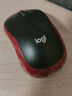罗技（Logitech）M185鼠标 无线鼠标 办公鼠标 对称鼠标 黑色红边 带无线2.4G接收器 实拍图