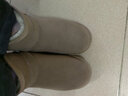 奥古狮登（Agsdon）加绒雪地靴女休闲百搭短筒棉靴短靴女靴棉鞋 914005 奶茶色 37 实拍图