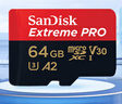 闪迪（SanDisk）64GB TF（MicroSD）存储卡 U3 C10 A2 V30 4K 至尊超极速移动版内存卡 读速200MB/s 实拍图