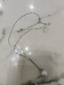 潮典s925银项链女锁骨链简约银链子细款盒子链颈链裸链串珠链穿平安扣 925银可调节盒子链【白金色】 实拍图