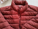 优衣库男装女装高级轻型羽绒茄克便携立领外套排骨夹克478273 478273/18暗红色 XL 实拍图