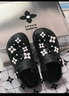 SMFKX CROCS 联名款 明星同款时尚休闲百搭厚底增高透气洞洞鞋拖 黑钻石 36-37 实拍图