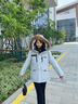 波司登（BOSIDENG）【反季】冬季极寒羽绒服鹅绒于适同款男女情侣款短款大毛领外套 冰川灰8235【蓝灰色调】 冰川灰 S 160/84A 体重110-130斤卡码拍大 实拍图