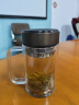 苏泊尔（SUPOR） 双层玻璃杯茶杯耐热防烫带手柄水杯商务办公男士过滤带盖杯子 乌木黑-450ml 实拍图